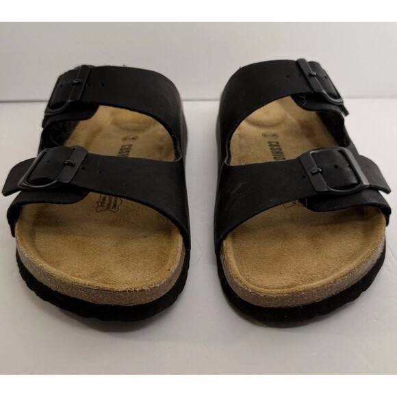 Womens Cushionaire Black Cork Footbed Sandals Size 6.5 EUC - Picture 5 of 9